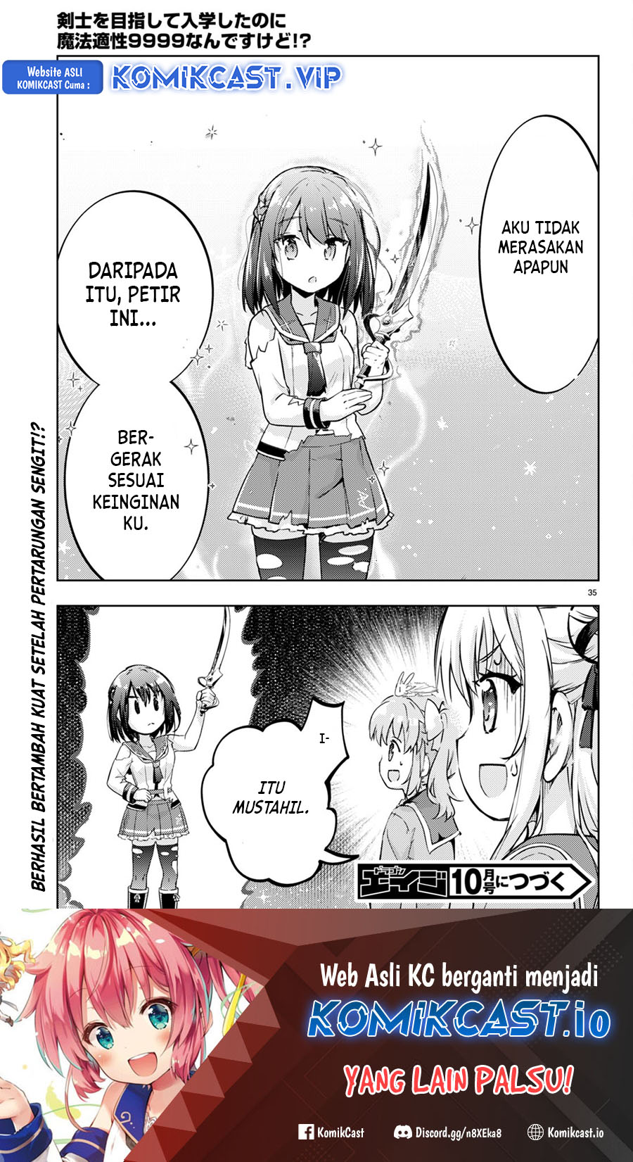 Kenshi wo Mezashite Nyuugaku shita no ni Mahou Tekisei 9999 nan desu kedo!? Chapter 66 Bahasa Indonesia